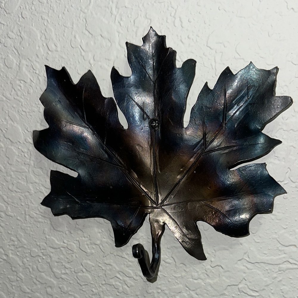 Metallic Leaf Wall Hook, key hook, wall decor